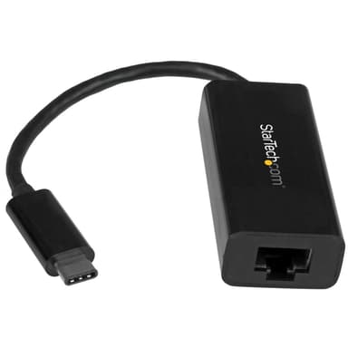 StarTech.com USB C to Gigabit Ethernet Adapter - Black - USB 3.1 to RJ45 LAN Network Adapter - USB Type C to Ethernet (US1GC30B) - Network adapter - USB-C - Gigabit Ethernet - black - for P/N: HB30C3A1CFB, HB30C3A1CFS, TB33A1C