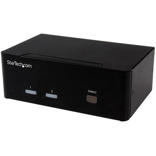 StarTech.com 2 Port VGA KVM Switch - Dual VGA - Hot-key & Audio Support - 1920x1200 KVM Switch - KVM Video Switch (SV231DVGAU2A) - KVM / audio / USB switch - 2 x KVM / audio / USB - 1 local user - desktop - for P/N: SVA12M2NEUA, SVA12M5NA — view 1