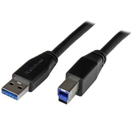 StarTech.com 5m 15 ft Active USB 3.0 USB-A to USB-B Cable - M/M - USB A to B Cable - USB 3.1 Gen 1 (5 Gbps) (USB3SAB5M) - USB cable - USB Type B (M) to USB Type A (M) - USB 3.0 - 5 m - molded - black - for P/N: ST1030USBM