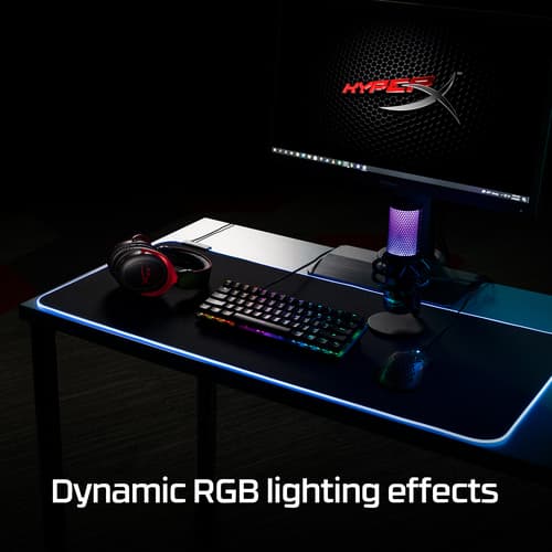 HyperX Pulsefire Mat Gaming - Illuminated mouse pad - with RGB lighting - extra large - black - for Victus 15L by HP, Victus by HP Laptop 15, 16, Pavilion 24, 27, Pavilion x360 Laptop — view 6