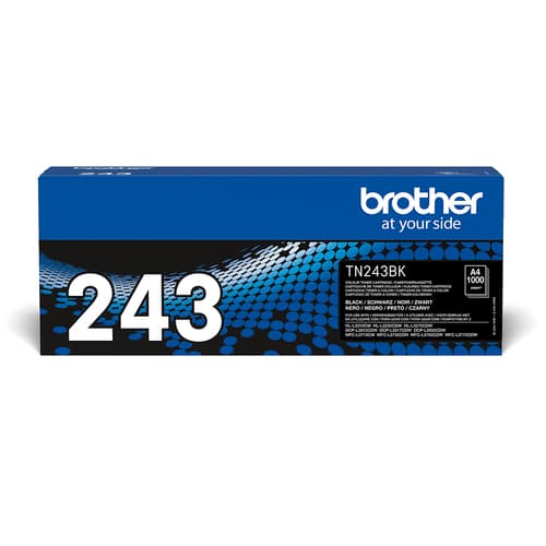 Brother TN243BK - Black - original - toner cartridge - for Brother DCP-L3510, L3517, L3550, HL-L3210, L3230, L3270, MFC-L3710, L3730, L3750, L3770