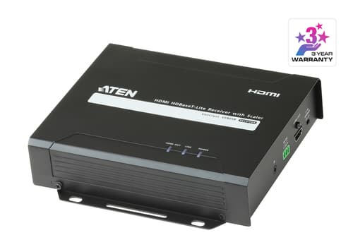 ATEN VE805R HDMI HDBaseT-Lite Receiver with Scaler - Video/audio/infrared/serial extender - receiver - HDMI, HDBaseT - up to 60 m - for VanCryst VM1600A, VM3200