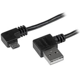 StarTech.com 2m 6 ft Micro-USB Cable with Right-Angled Connectors - M/M - USB A to Micro B Cable - 6ft Right Angle Micro USB Cable (USB2AUB2RA2M) - USB cable - Micro-USB Type B (M) to USB (M) - USB 2.0 - 2 m - right-angled connector - black - for P/N: USB2PCARBK, USB2PCARBKS, USBEXTAA10BK, USBEXTAA6BK, USBLT2PCARW, USBUB2PCARB