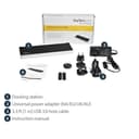 StarTech.com Triple Monitor USB 3.0 Laptop Docking Station - 4K HDMI, 2x DisplayPort - Universal USB Dock for Windows & Mac OS (10.14 & Above) (USB3DOCKH2DP) - Docking station - USB - 1GbE - for P/N: ARMBARTRIO2, ARMTRIO, LTLOCK