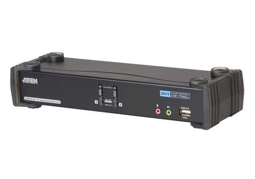 ATEN CubiQ CS1782A - KVM / audio switch - 2 x KVM / audio - 1 local user - desktop — view 1