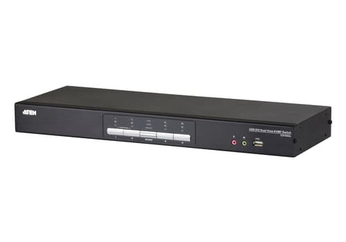 ATEN USB DVI Dual View KVMP Switch CS1644A - KVM / audio / USB switch - 4 x KVM / audio / USB - 1 local user - desktop — view 1