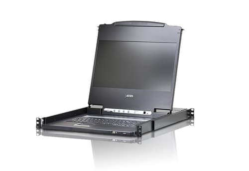 ATEN CL6700MW - KVM console - USB - 17.3" - rack-mountable - 1920 x 1080 Full HD (1080p) @ 60 Hz - HDMI, DVI-D, VGA - 1U