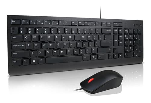 Lenovo Essential Wired Combo - keyboard and mouse set - QWERTY - UK - black Input Device — view 3