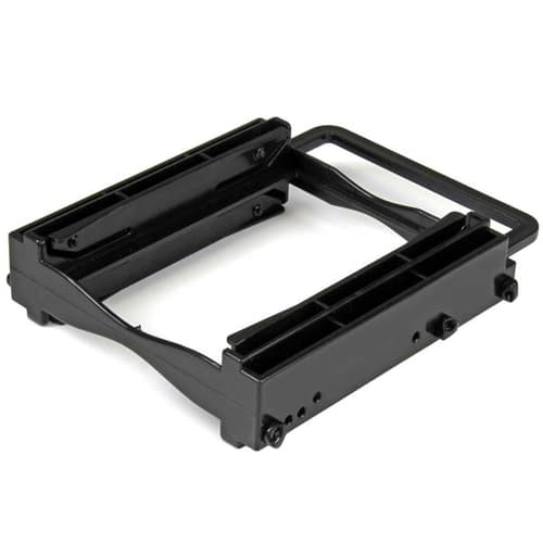 StarTech.com Dual 2.5" SSD/HDD Mounting Bracket for 3.5" Drive Bay - Tool-Less Installation - 2-Drive Adapter Bracket for Desktop Computer (BRACKET225PT) - Storage bay adapter - 3.5" to 2 x 2.5" - black - for P/N: M2E4SFF8643, PEX4SFF8643, U2M2E125
