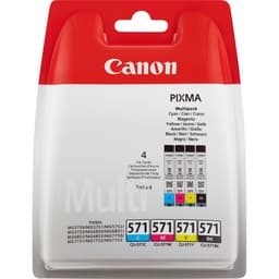 Canon CLI-571 C/M/Y/BK Value Pack - 4-pack - 7 ml - black, yellow, cyan, magenta - original - ink tank - for PIXMA TS5051, TS5053, TS5055, TS6050, TS6051, TS6052, TS8051, TS8052, TS9050, TS9055