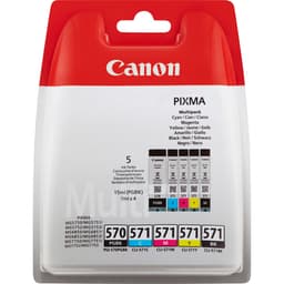 Canon PGI-570/CLI-571 PGBK/BK/C/M/Y Multi Pack - 5-pack - black, yellow, cyan, magenta - original - blister - ink tank - for PIXMA TS5051, TS5053, TS5055, TS6050, TS6051, TS6052, TS8051, TS8052, TS9050, TS9055