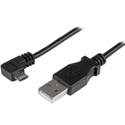 StarTech.com 2m 6 ft Micro-USB Charge-and-Sync Cable - Right-Angle Micro-USB - M/M - USB to Micro USB Charging Cable - 24 AWG (USBAUB2MRA) - USB cable - Micro-USB Type B (M) to USB (M) - USB 2.0 - 2 m - molded, right-angled connector - black - for P/N: USB2PCARBK, USB2PCARBKS, USBEXTAA10BK, USBEXTAA6BK, USBLT2PCARW, USBUB2PCARB