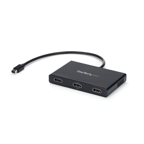 StarTech.com 3 Port Mini DisplayPort MST Hub - 4K 30Hz - Mini DP to HDMI Video Splitter for Multiple Monitors - mDP to HDMI (MSTMDP123HD) - Video/audio splitter - 3 x HDMI - desktop - AC 100/240 V