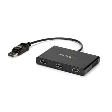 StarTech.com 3-Port Multi Monitor Adapter, DisplayPort 1.2 to HDMI MST Hub, Triple 1080p HDMI Monitor, Video Splitter for Extended Desktop Mode on Windows PCs Only, DP to 3x HDMI MST Hub - Multi Stream Transport (MSTDP123HD) - Video/audio splitter - 3 x HDMI - desktop - AC 100/240 V
