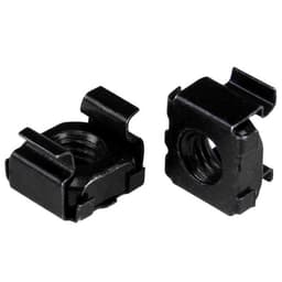 StarTech.com M5 Cage Nuts - 50 Pack, Black - M5 Mounting Cage Nuts for Server Rack & Cabinet (CABCAGENUTSB) - Cage nuts - black (pack of 50) - for P/N: RACK-18U-20-WALL-OA, RACK-21U-20-WALL-OA, RACK-24U-20-WALL-OA, RK12OD2, RK3236BKF