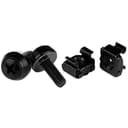 StarTech.com M5 Cage Nuts and Screw - 12 mm Rack Screws and Cage Nuts - 50 Pack - Black - Replacement Serve Rack Screws (CABSCREWM5B) - Rack screws and nuts - black - for P/N: RACK-18U-20-WALL-OA, RACK-21U-20-WALL-OA, RACK-24U-20-WALL-OA, RK12OD2, RK3236BKF thumbnail 1