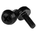 StarTech.com M5 x 12mm - Screws - 100 Pack, Black - M5 Mounting Screws for Server Rack & Cabinet (CABSCREWSM5B) - Screw kit - black (pack of 100) - for P/N: RACK-18U-20-WALL-OA, RACK-21U-20-WALL-OA, RACK-24U-20-WALL-OA, RK12OD2, RK3236BKF thumbnail 1