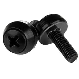 StarTech.com M5 x 12mm - Screws - 50 Pack, Black - M5 Mounting Screws for Server Rack & Cabinet (CABSCREWSB) - Screw kit - black (pack of 50) - for P/N: RACK-18U-20-WALL-OA, RACK-21U-20-WALL-OA, RACK-24U-20-WALL-OA, RK12OD2, RK3236BKF