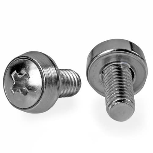 StarTech.com M6 x 12mm - Screws - 100 Pack - M6 Mounting Screws for Server Rack & Cabinet (CABSCREWSM62) - Screw kit (pack of 100)