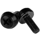 StarTech.com M6 x 12mm - Screws - 100 Pack, Black - M6 Mounting Screws for Server Rack & Cabinet (CABSCRWSM62B) - Screw kit - black (pack of 100) - for P/N: RACK-18U-20-WALL-OA, RACK-21U-20-WALL-OA, RACK-24U-20-WALL-OA, RK3236BKF, WALLMOUNT4 thumbnail 1