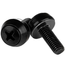 StarTech.com M6 x 12mm - Screws - 100 Pack, Black - M6 Mounting Screws for Server Rack & Cabinet (CABSCRWSM62B) - Screw kit - black (pack of 100) - for P/N: RACK-18U-20-WALL-OA, RACK-21U-20-WALL-OA, RACK-24U-20-WALL-OA, RK3236BKF, WALLMOUNT4