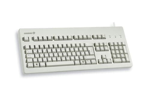 CHERRY G80-3000 - Keyboard - PS/2, USB - US - key switch: CHERRY MX Brown - light grey