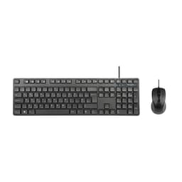 Targus - Keyboard and mouse set - combo - full size - antimicrobial - USB - QWERTY - UK - black
