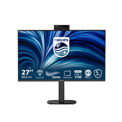Philips 27B2N3500JH - 3000 Series - LED monitor - 27" - 2560 x 1440 QHD @ 120 Hz - IPS - 1500:1 - 2xHDMI, DisplayPort - speakers - black