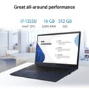 ASUS ExpertBook B1 B1502CV-BQI715X - 180-degree hinge design - Intel Core i7 - 1355U / up to 5 GHz - Win 11 Pro - Intel Iris Xe Graphics - 16 GB RAM - 512 GB SSD NVMe - 15.6" 1920 x 1080 (Full HD) - Gigabit Ethernet - Wi-Fi 6E, Bluetooth - star black