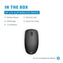 HP 235 Slim - Mouse - optical - 3 buttons - wireless - 2.4 GHz - USB wireless receiver - black thumbnail 3