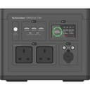 Schneider OffGrid 730 - Portable power station - LCD, 2 BS1363 outlets, sinewave, 3 USB-A, 2 USB-C, wireless charger - AC 190 - 265 / DC 12 -30 V - 700 Watt - Lithium Ion - 738 Wh - output connectors: 2 - United Kingdom - black, green thumbnail 2