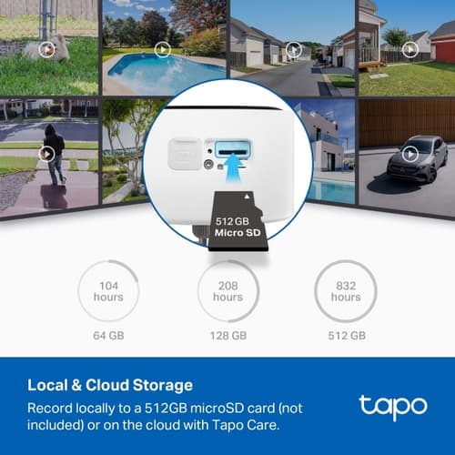 Tapo TC80 KIT V1 - Solar-Powered Security Camera Kit - network surveillance camera - outdoor - weatherproof - colour (Day&Night) - 2 MP - 1920 x 1080 - 1080p - fixed focal - audio - wireless - Wi-Fi - H.264 - with Solar Panel — view 10