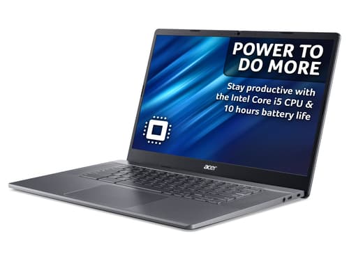 Acer Chromebook Plus 515 CBE595-1 - Intel Core i5 - 1235U / up to 4.4 GHz - Chrome OS - Intel Iris Xe Graphics - 8 GB RAM - 256 GB SSD - 15.6" IPS 1920 x 1080 (Full HD) - Wi-Fi 6E - steel grey - kbd: UK — view 4