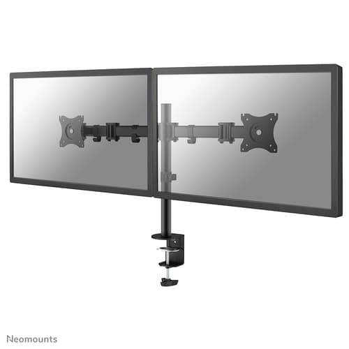 Neomounts NM-D135D - Mounting kit - full-motion - for 2 LCD displays - black - screen size: 10"-27" - clamp mountable, grommet, desk-mountable