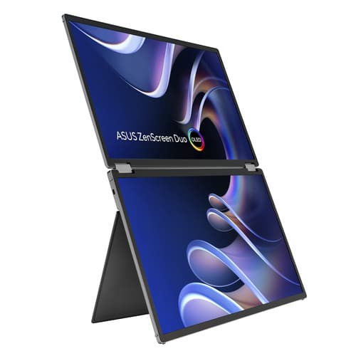 ASUS ZenScreen Duo OLED MQ149CD - Dual OLED monitor - 14" - portable - touchscreen - 1920 x 1200 @ 60 Hz - 500 cd/m� - 100000:1 - DisplayHDR 400 True Black - 1 ms - grey — view 5