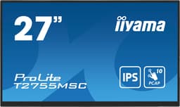 iiyama ProLite T2755MSC-B1 - LED monitor - 27" - touchscreen - 1920 x 1080 Full HD (1080p) @ 60 Hz - IPS - 400 cd/m� - 1000:1 - 5 ms - HDMI, DisplayPort - speakers - black, matte