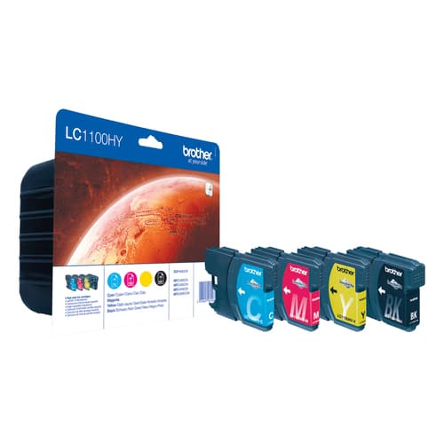 Brother LC1100HY - 4-pack - High Yield - black, yellow, cyan, magenta - original - blister - ink cartridge - for Brother DCP-6690CW, MFC-5890CN, MFC-5895CW, MFC-6490CW, MFC-6890CDW