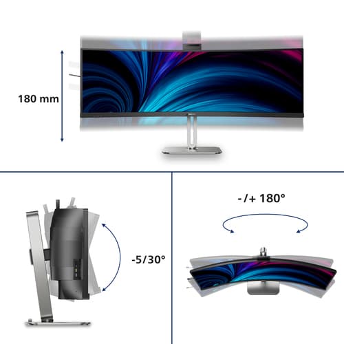 Philips 49B2U6903CH - 6000 Series - LED monitor - curved - 49" — view 5