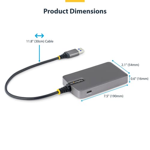 StarTech.com - Hub - 4 x USB 3.2 Gen 1 + 1 x USB-C + 1 x USB-A 3.2 Gen 1 - desktop — view 8