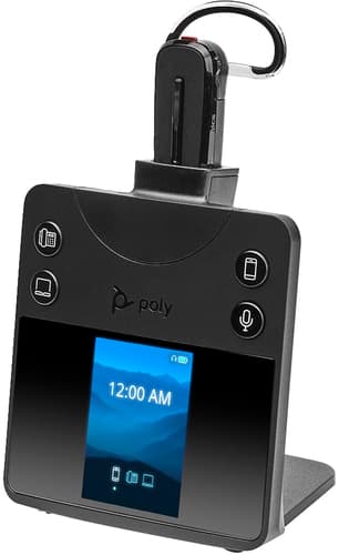 Poly Savi 8445 OFFICE - Savi 8400 series - headset - convertible - DECT / Bluetooth - wireless - black — view 1