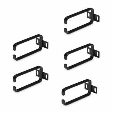 StarTech.com 5-Pack 1U Vertical Cable Management D-Ring Hooks, Cable Manager For 19" Server Racks/Cabinets, Network Rack Wire Organizers, Cable Guide Rings - Cable management ring (vertical) - black - 1U (pack of 5)