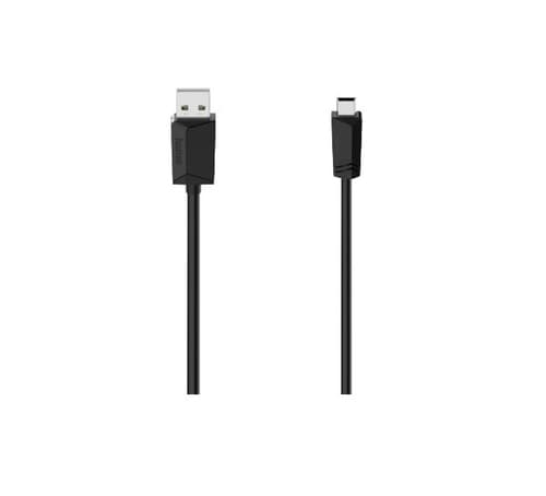 Hama Mini-USB Cable, mini-B5 connector, USB 2.0, 480 Mbit/s, 1.50 m, Black — view 3