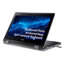 Acer TravelMate B3 Spin 11 TMB311RN-33-TCO - Flip design - Intel N-series - N100 / up to 3.4 GHz - Win 11 Pro Education - UHD Graphics - 4 GB RAM - 128 GB SSD UFS - 11.6" IPS touchscreen 1920 x 1080 (Full HD) - Wi-Fi 6E, Bluetooth - shale black - kbd: UK thumbnail 3