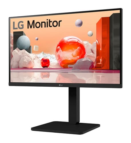 LG 24BA550-B - LCD monitor - 24" (23.8" viewable) - 1920 x 1080 Full HD (1080p) @ 100 Hz - IPS - 250 cd/m� - 1300:1 - 5 ms - HDMI, VGA, DisplayPort - speakers - matte black — view 3