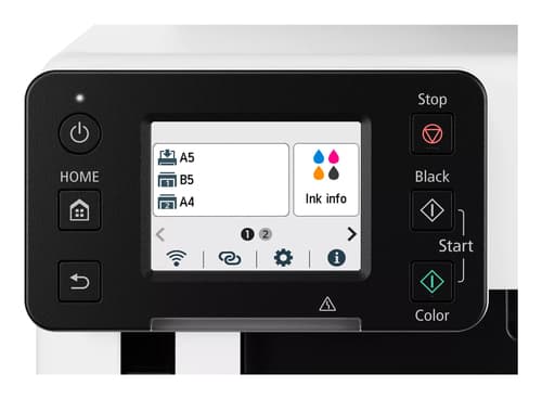 Canon MAXIFY GX5550 A4 Colour Print Only Printer. Refillable Inktank printer. 600 Sheet Capacity, 2x 250 Sheet Cassetts, 100 Sheet Feeder. 24ipm mono, 15ipm colour. USB/WIFI/Ethernet. MacOS/Windows/IOS/Android/ChromeOSWeight: 14.54 KG — view 11