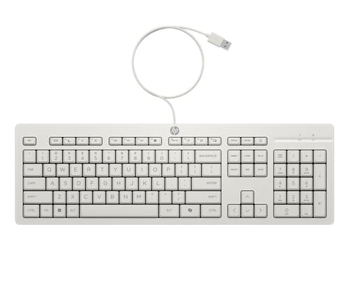 HP 225 - Keyboard and mouse set - ambidextrous, 3-zone layout, standard key travel - full size - USB - UK - cashmere white — view 11