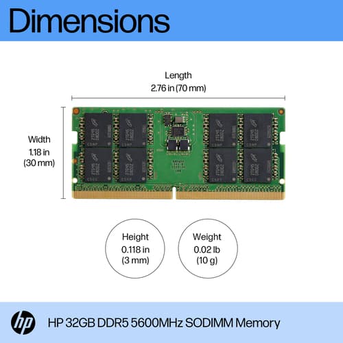 HP - DDR5 - module - 32 GB - SO-DIMM 262-pin — view 4