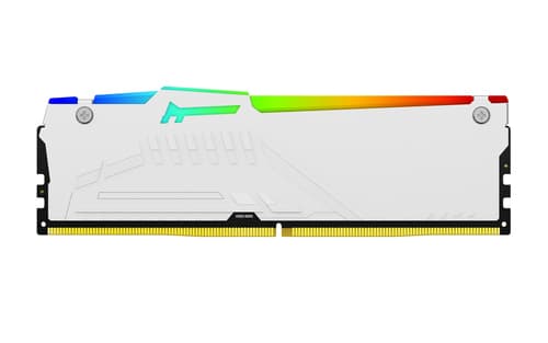 Kingston FURY Beast RGB - DDR5 - module - 16 GB - DIMM 288-pin - 6400 MHz / PC5-51200 - CL32 - 1.4 V - unbuffered - on-die ECC - white — view 4