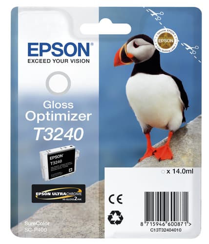 Epson Ink Cartridges, Ultrachrome Hi-Gloss2, T3240, Puffin, Singlepack, 1 x 14.0 ml Gloss Optimizer