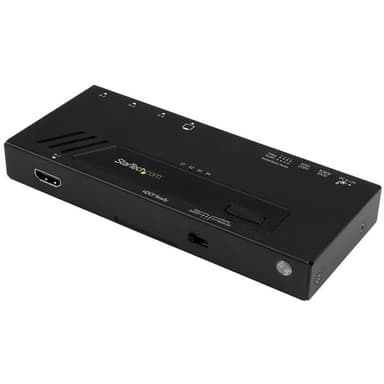StarTech.com 4 Port HDMI Switch - 4K with Fast Switching, Auto-Sensing & Serial Control - Automatic 4x1 HDMI Video Switcher Box (VS421HD4KA) - Video/audio switch - 4 x HDMI - desktop